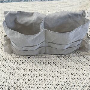 Light Gray Fabric Dorm bedside Storage caddy